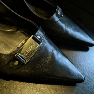 Bcbgirls black slingback low heel leather shoes